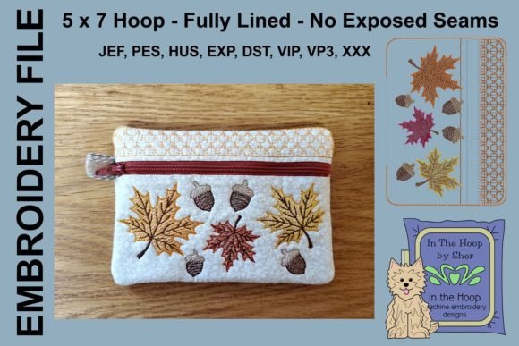 Autumn Leaf Zipper Bag