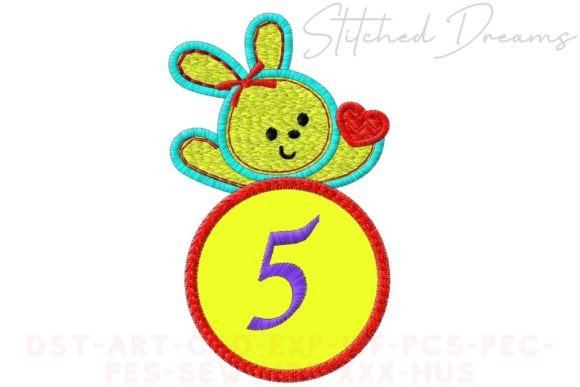 Bunny Applique Letter 5