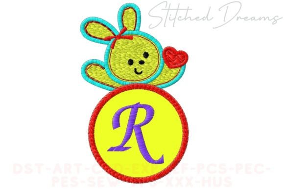 Bunny Applique Letter R