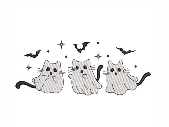 Cat Ghosts: A Charming, Versatile Embroidery Design for Meaningful Gifts