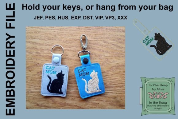 Cat Mom Key Fob