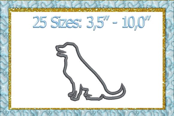 Dog Silhouette Applique