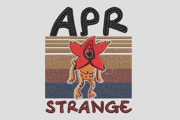 Horror April Strange Embroidery Design