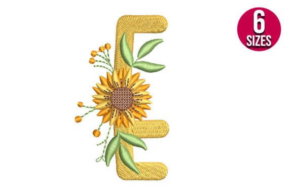 Sunflower Alphabet Letter E